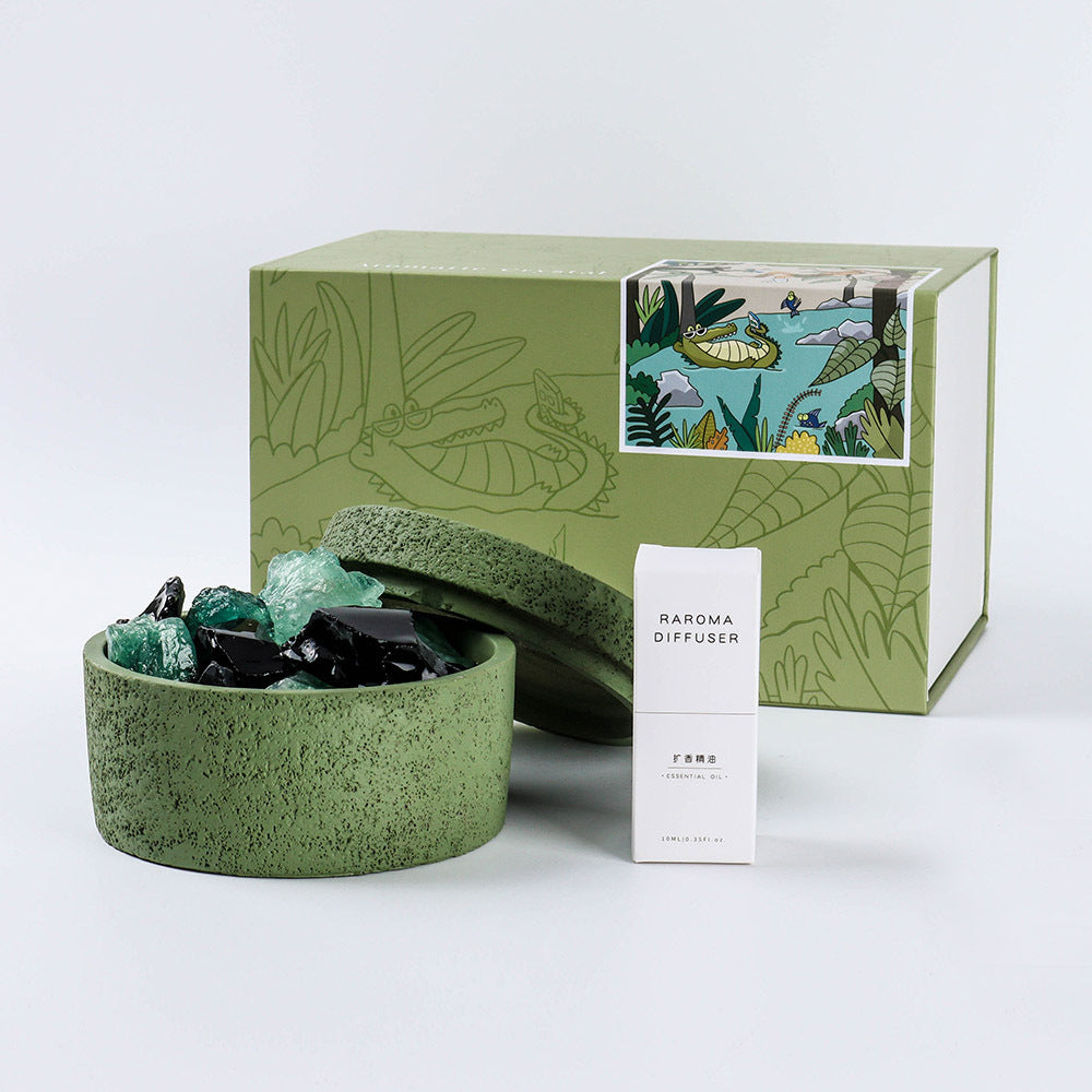 Cement Tank Fragrant Stone Crystal Stone Reed Diffuser Essential Oil Gift Box