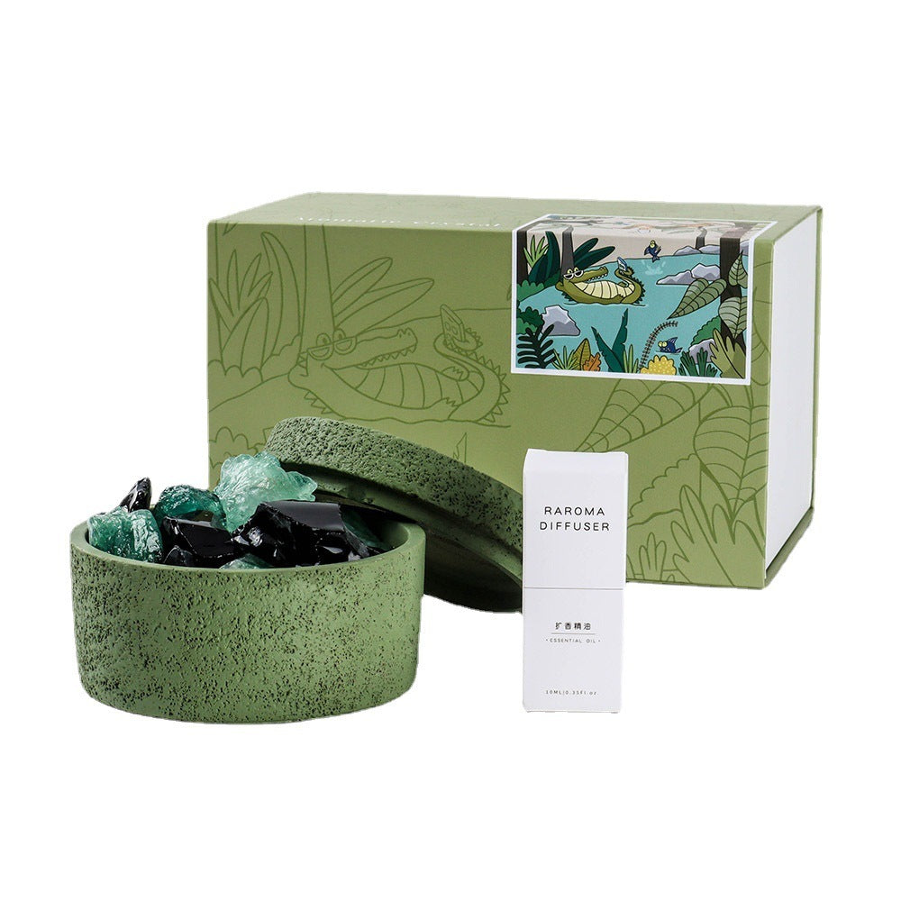 Cement Tank Fragrant Stone Crystal Stone Reed Diffuser Essential Oil Gift Box
