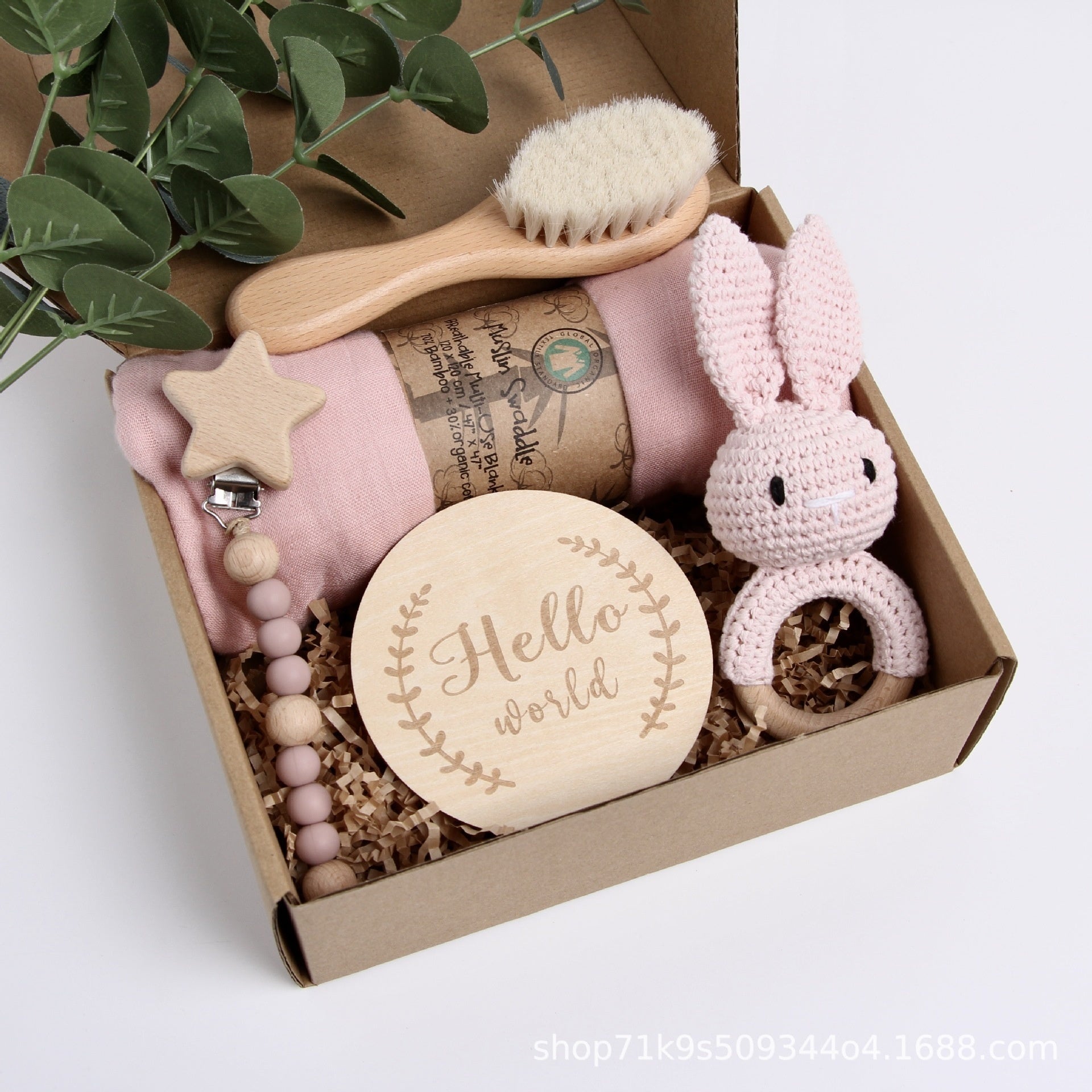 Christmas Reindeer Baby Baby Shower Gift Set Wooden Panda Toy